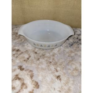 White Anchor Hocking Fire King Pyrex Oblong Vegetable Dish Candleglow design